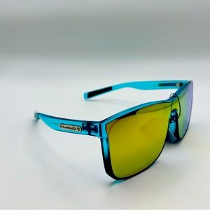 Biohazard retro classic mirrored sunglasses for sale. Turquoise (New)